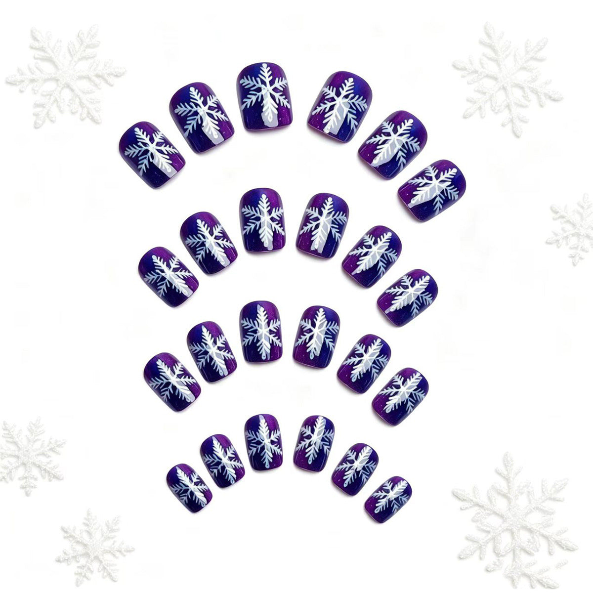 Winter-Theme Frosted Nail Art Acalora