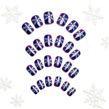 Winter-Theme Frosted Nail Art Acalora