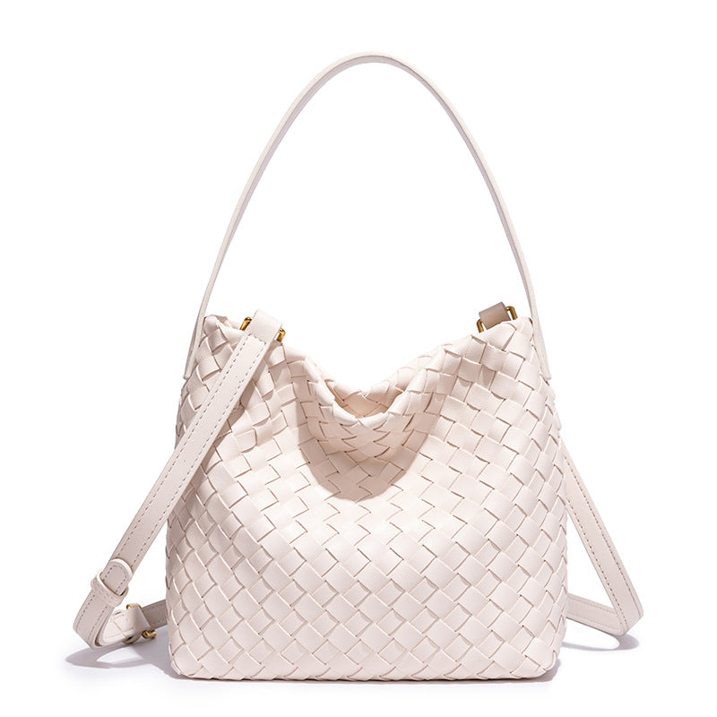 Elegant Woven Leather Shoulder Bag Acalora