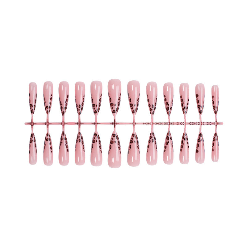 Premium Artistic Leopard Print Press-On Nails Acalora