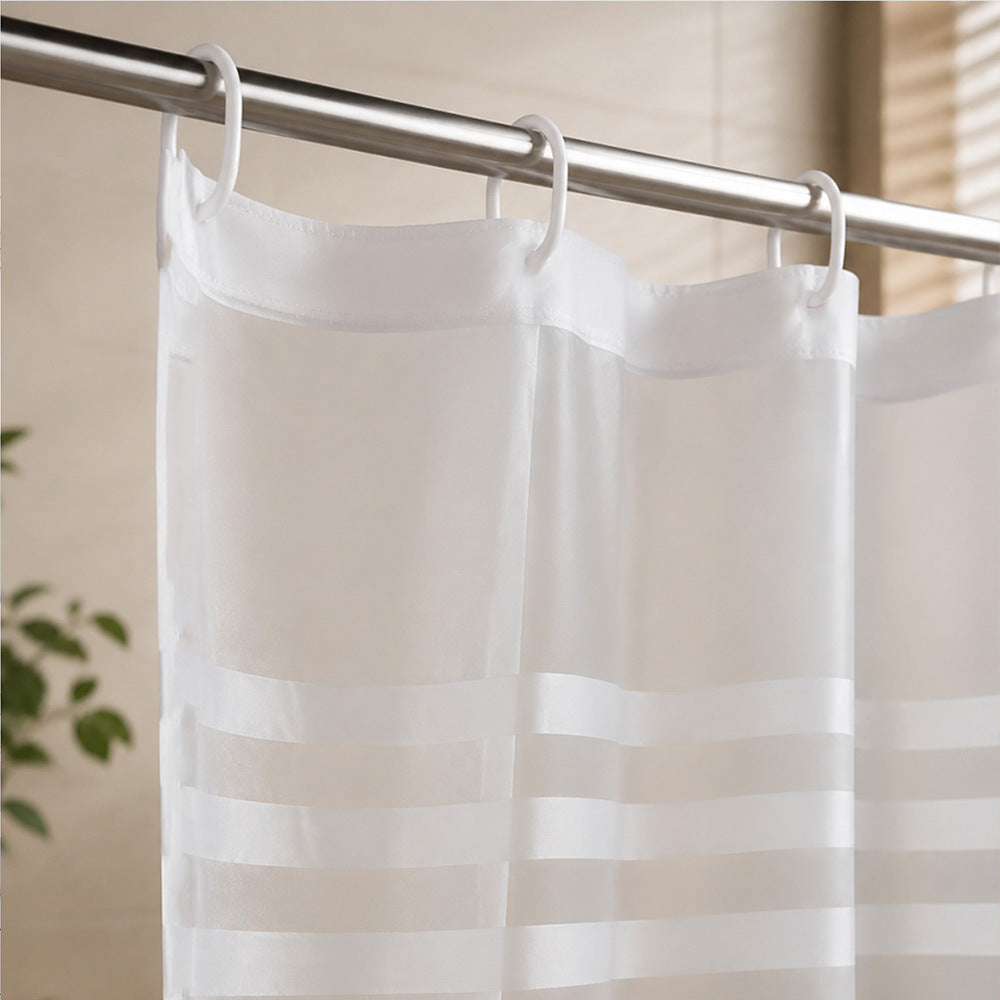 Waterproof Stripe Shower Curtain