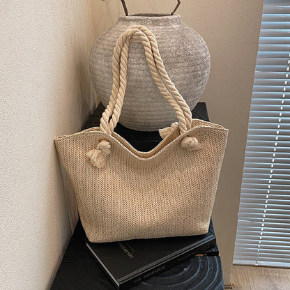 Chic Handwoven Beach Tote Bag Acalora