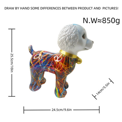 Artful dog sculpture with colorful design Acalora