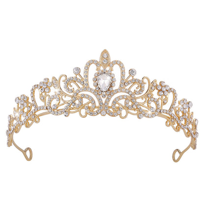 Ladies' Sparkling Crystal Tiara with filigree design wreath