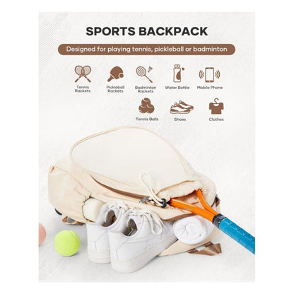 Multi-Compartment Tennis Gear Backpack Acalora