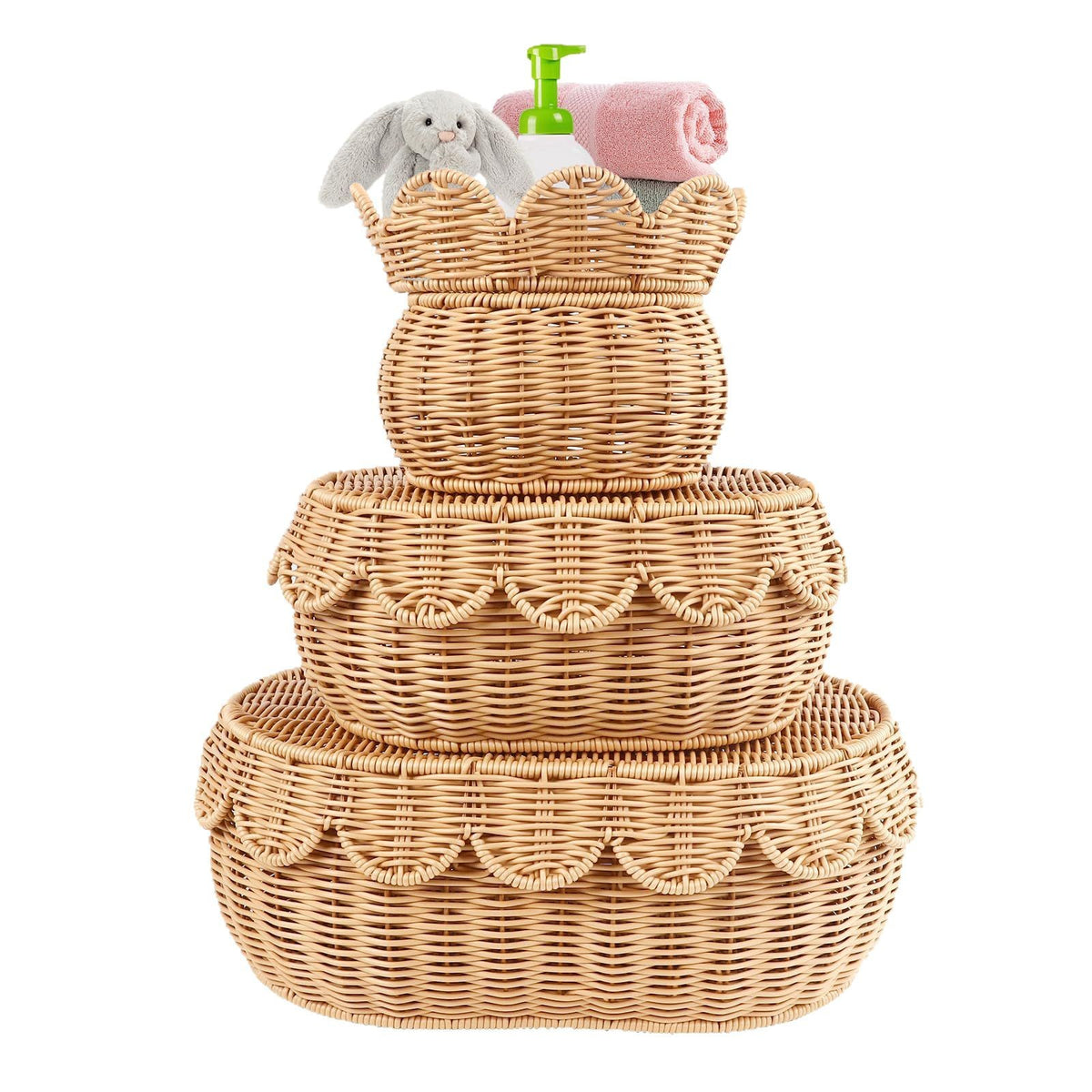 Ornate decoration basket made from natural materials Acalora