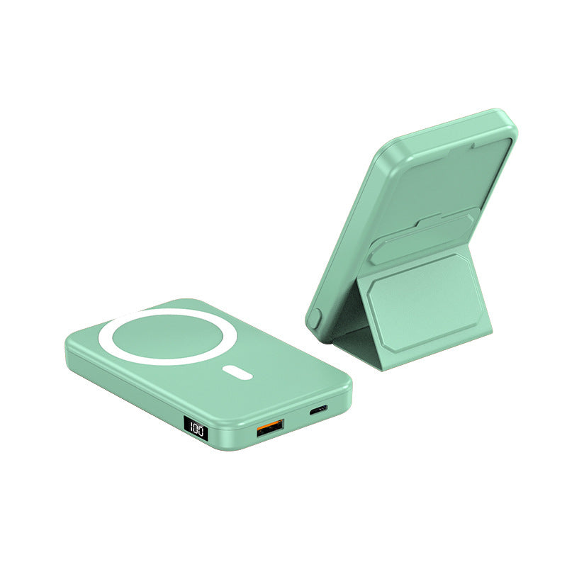 Portable power bank with integrated stand and LCD display Bowlift
