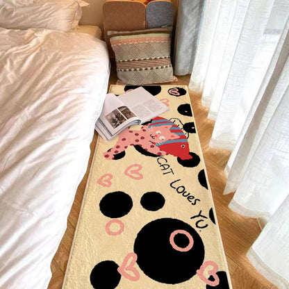 Playful Cat-Themed Bath Rug