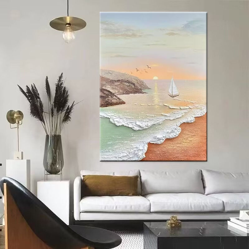Coastal Serenity Seascape Canvas Art