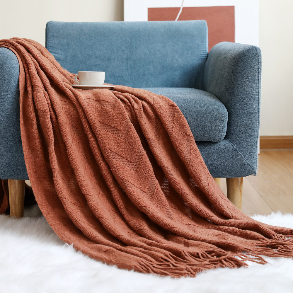 Cozy Textured Throw Blanket