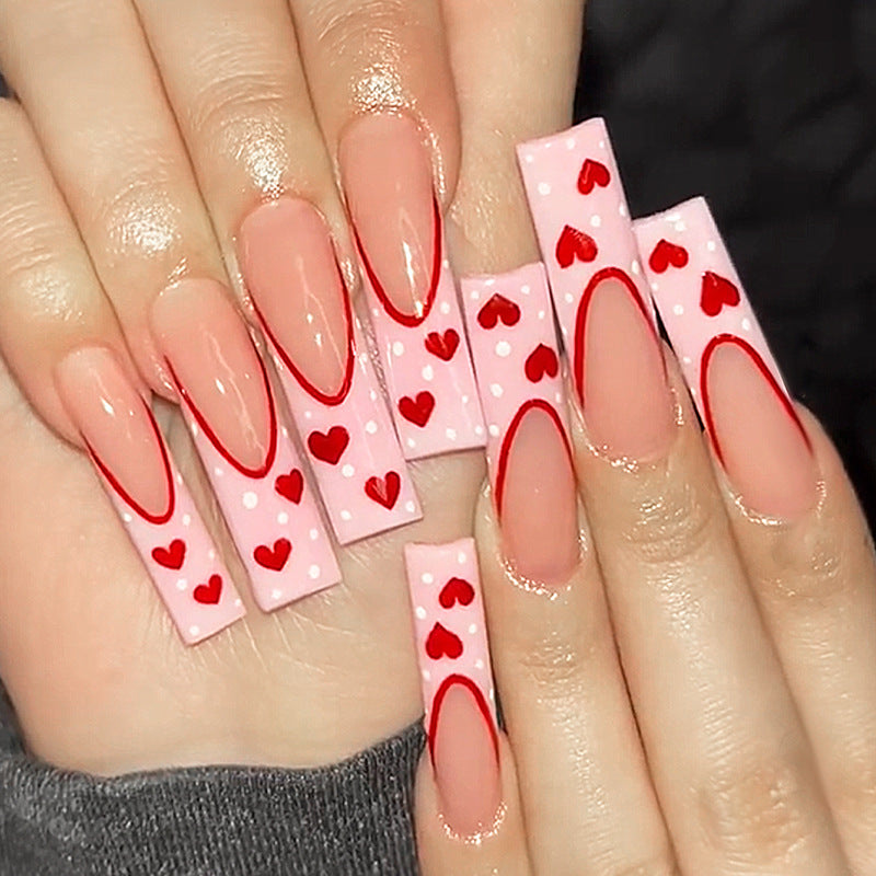 Heart-Design Press-On Nail Set Acalora
