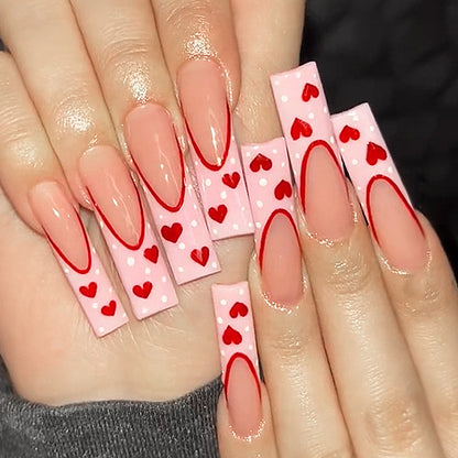 Heart-Design Press-On Nail Set Acalora