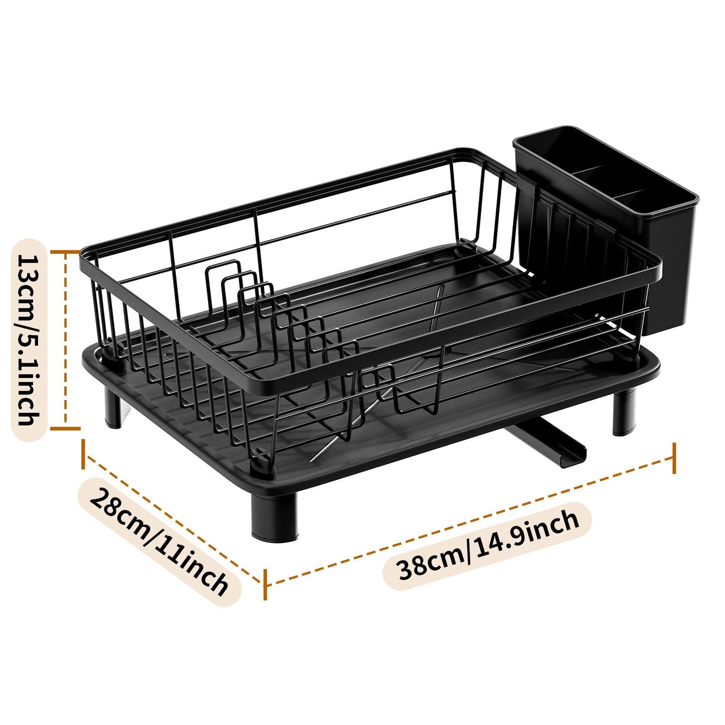 Skanto | Practical Dish Drainer with Water Drainage