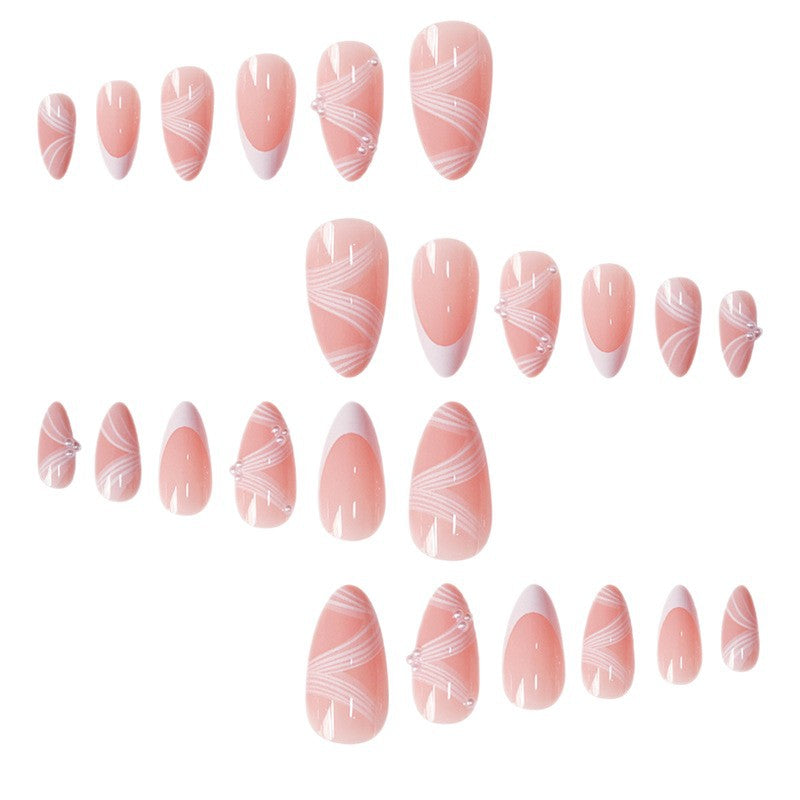 Elegant French Tip Press-On Nails Acalora
