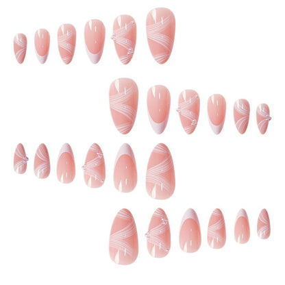 Elegant French Tip Press-On Nails Acalora
