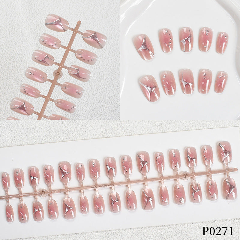 Elegant Artistic Press-On Nail Tips Acalora