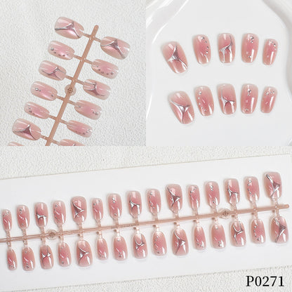 Elegant Artistic Press-On Nail Tips Acalora