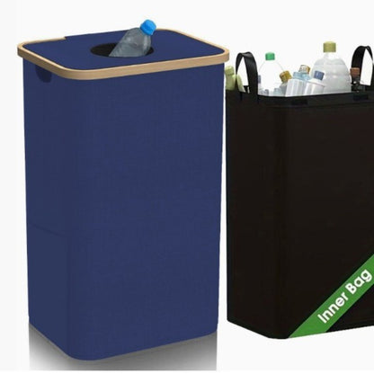 Multifunctional laundry storage box with bamboo lid Acalora
