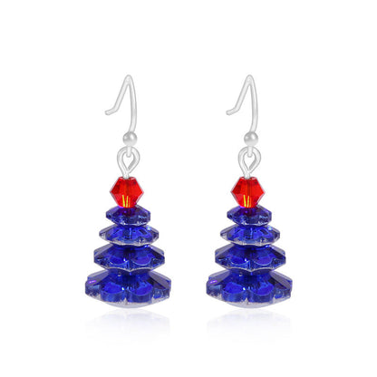 Women's lightweight star earrings with enamel flag design and fishhook Kalsten