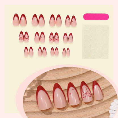 Elegant French Tip Design Press-On Nail Set Acalora
