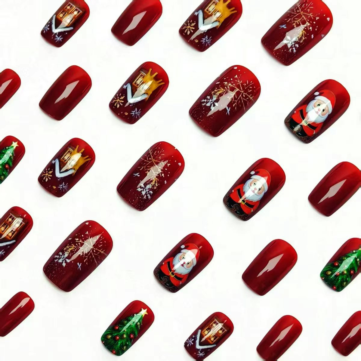 Festive Christmas Themed Nail Art Acalora