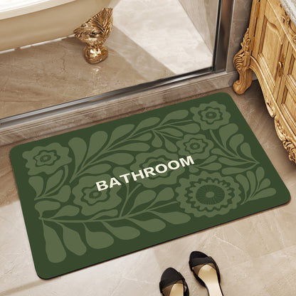 Decorative Floral Bathroom Mat Acalora
