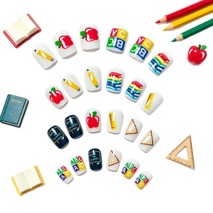 Educational Theme Nail Art Acalora