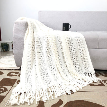 Textured Knit Throw Blanket