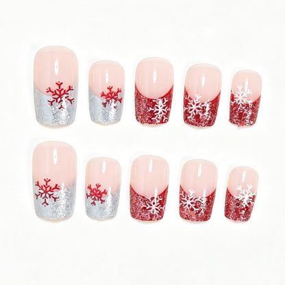 Seasonal Snowflake Nail Art Wraps Acalora