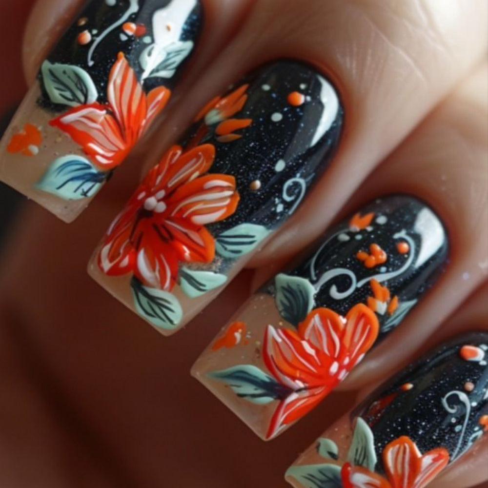 Creative nail art with floral design Acalora