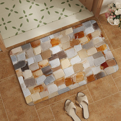 Mosaic Pattern Bath Mat