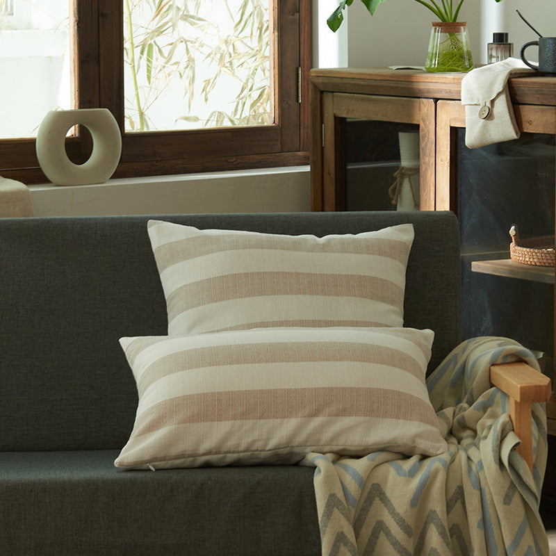 Textured Striped Throw Pillow