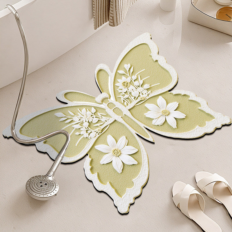 Butterfly Shaped Bathroom Rug