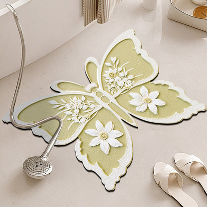 Butterfly Shaped Bathroom Rug