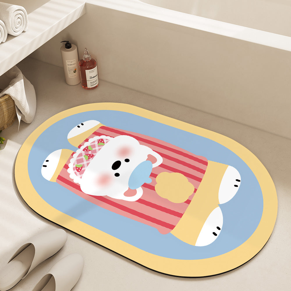 Cute Cartoon Dog Bath Mat Acalora