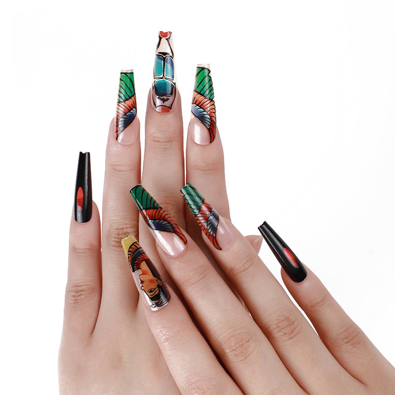 Creative Nail Art with Egyptian Motifs Acalora