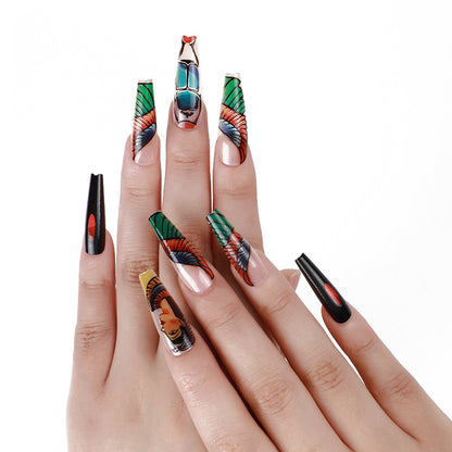 Creative Nail Art with Egyptian Motifs Acalora