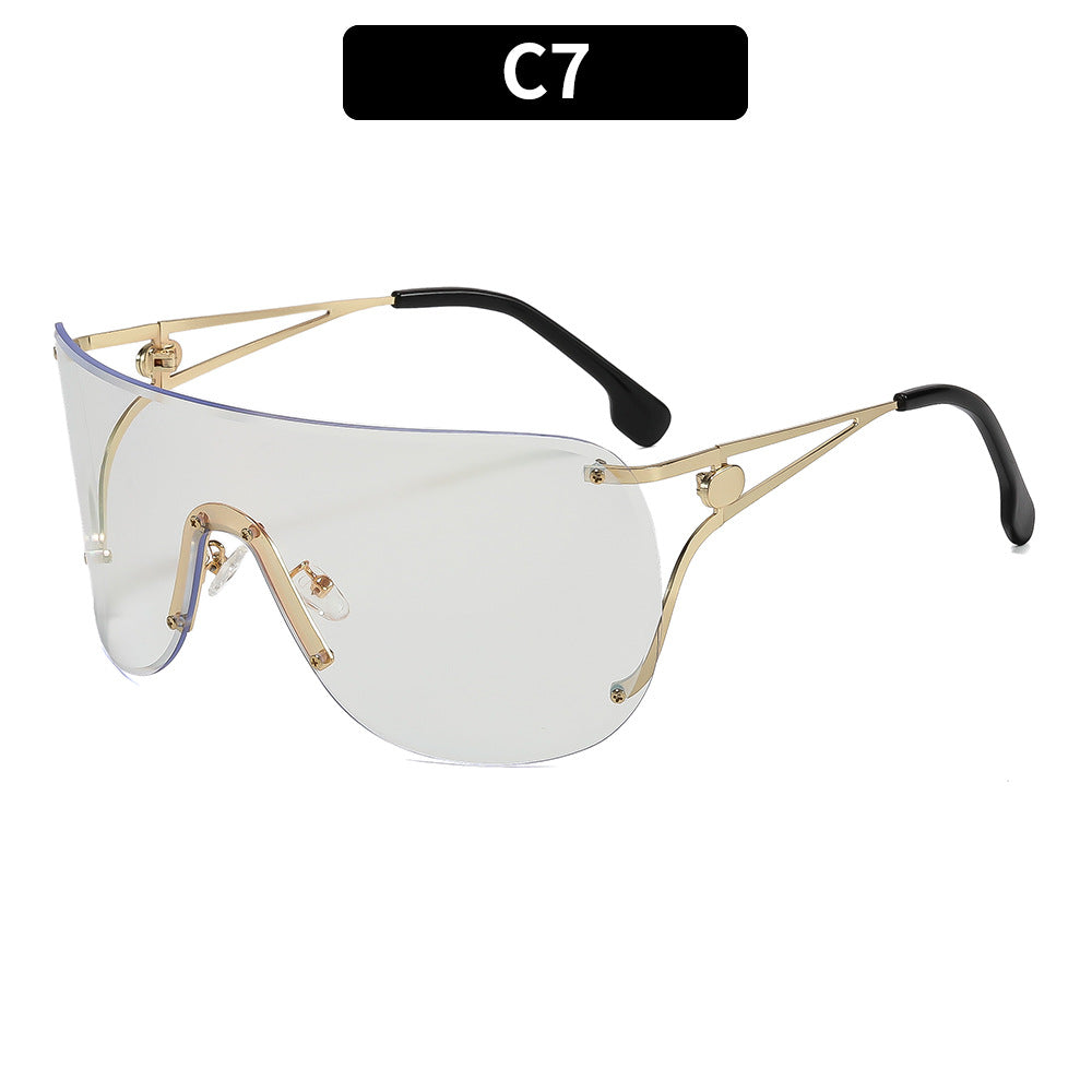 Women's visor-style sunglasses with elegant metal frame Bowlift