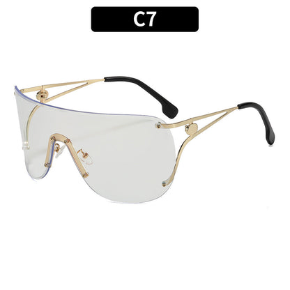 Women's visor-style sunglasses with elegant metal frame Bowlift