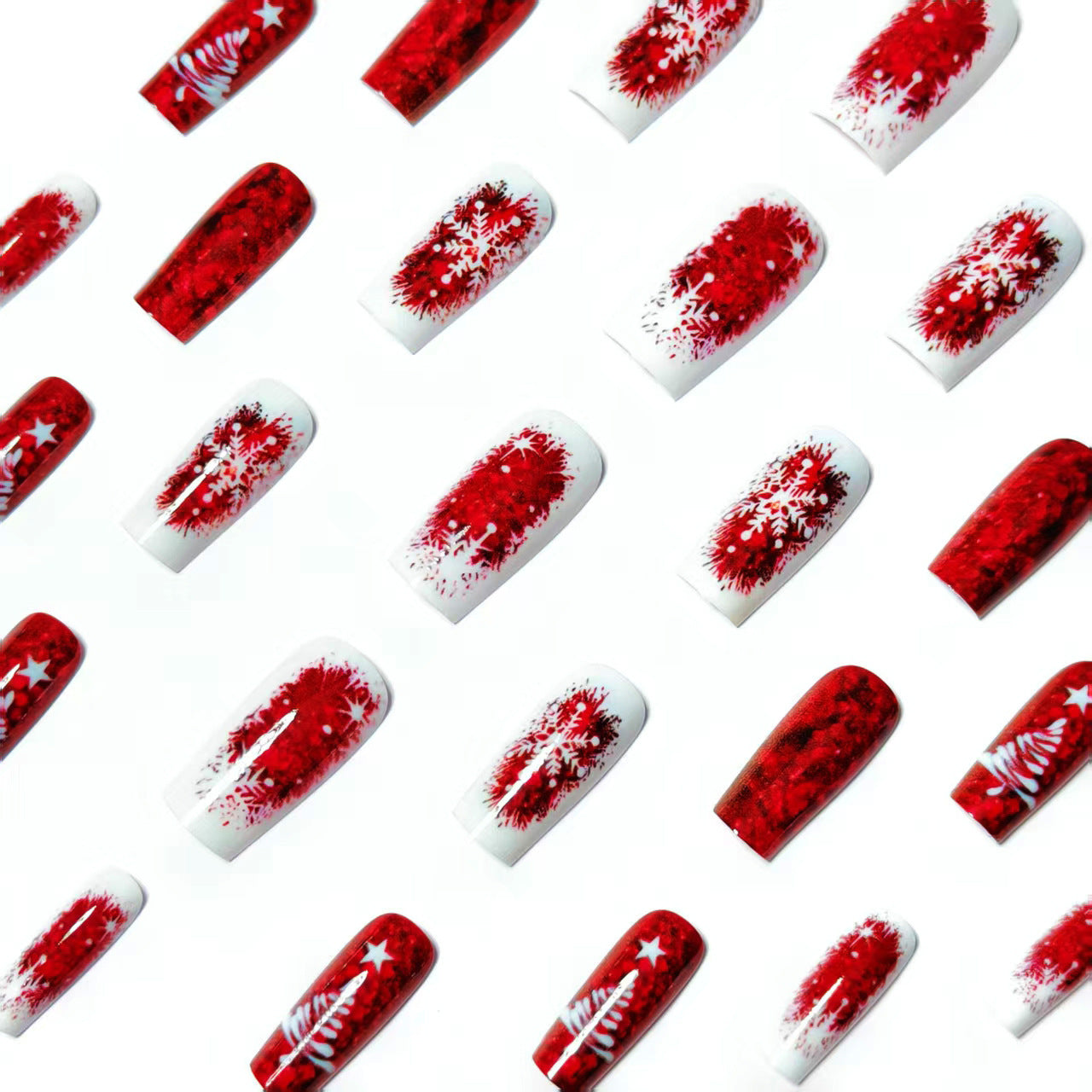 Festive Glittery Christmas Nail Art Acalora
