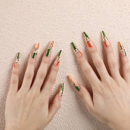 Creative line design artificial nails Acalora