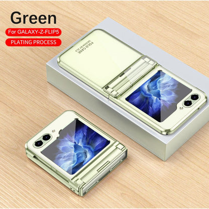 Transparent galvanic phantom hinge phone case for Samsung Galaxy Z Flip 5 4