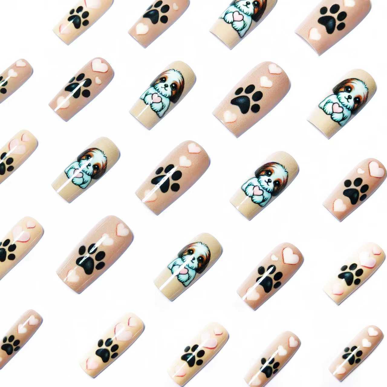 Playful Pet-Themed 3D Nail Art Acalora