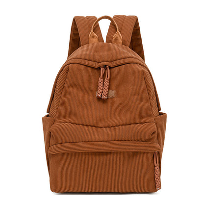 Stylish Corduroy Backpack Acalora