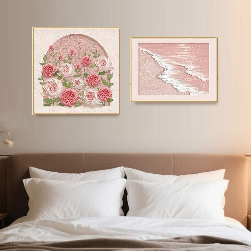 Elegant Floral Relief Wall Decor