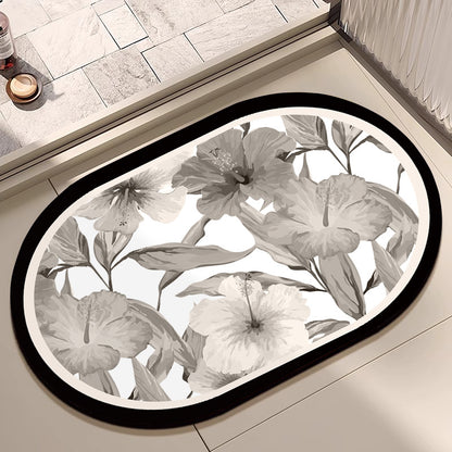 Textured Geometric Bath Mat Acalora