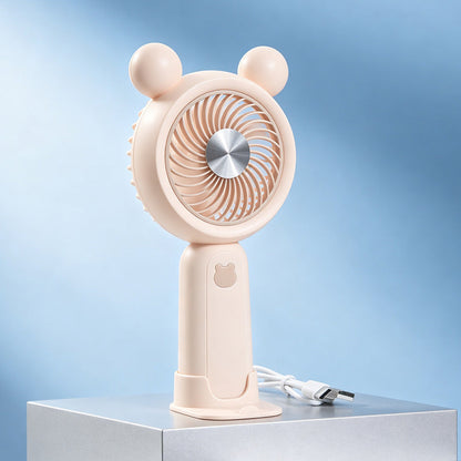 Ladies' Portable Handheld Fan in a cute bear motif Karnz