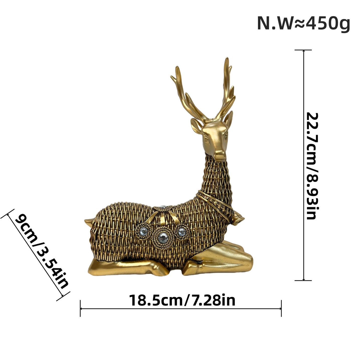 Decorative deer figure with glitter details Acalora