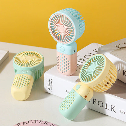 Ladies' Portable Mini Handheld Fan with Ergonomic Handle and USB Charging Function Karnz