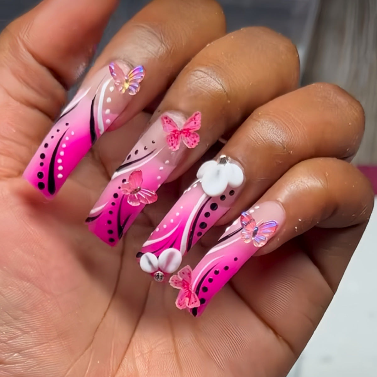 Artistic Butterfly Nail Art Acalora